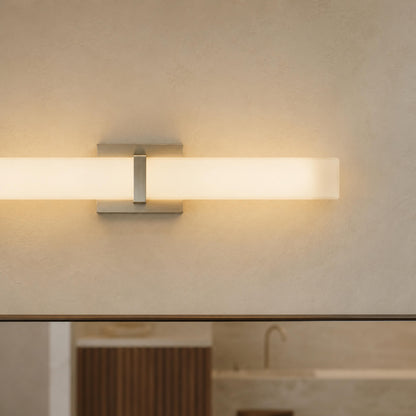 Stainless Steel Glass Panel LED Wall Light Bathroom & Hallway Sconce