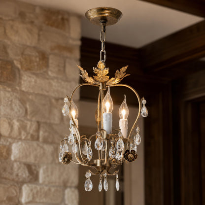 Crystal Chandelier Pendant Light Fixture LED Hanging