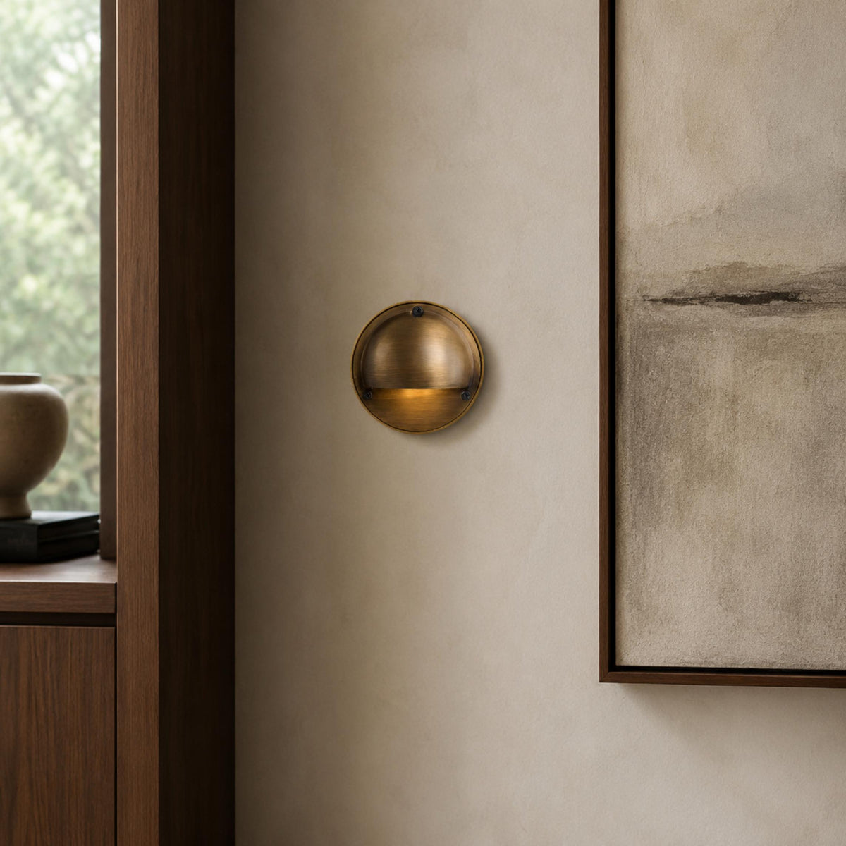 Compact Round Metal LED Wall Sconce