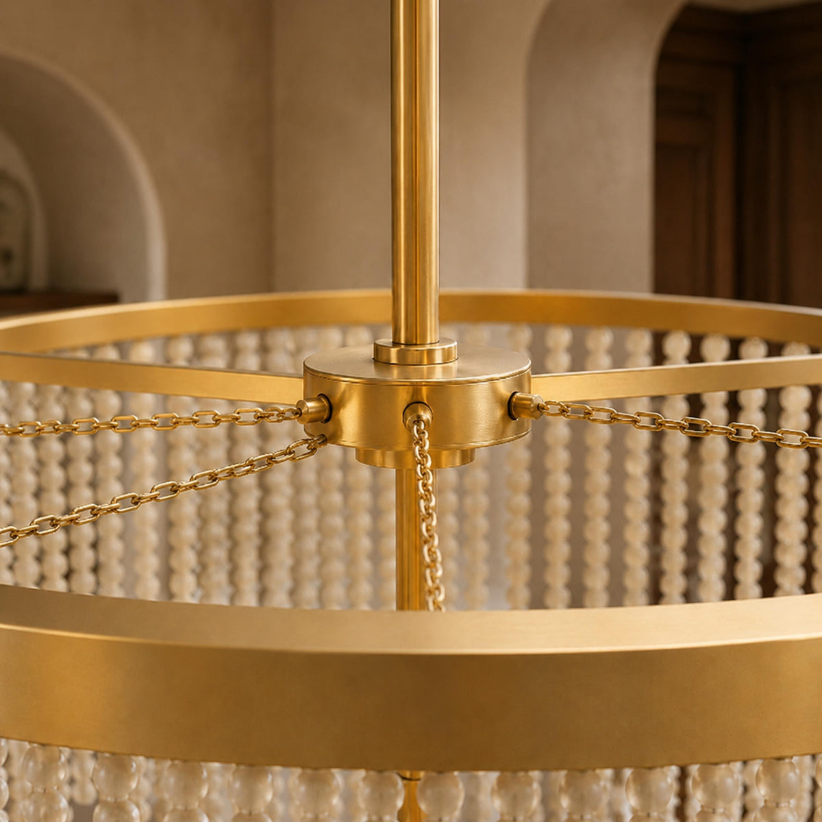 Metal Chandelier Adjustable Hanging LED Light Fixture