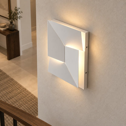 Folded Aluminium Wall Sconce Geometric LED Adjustable
