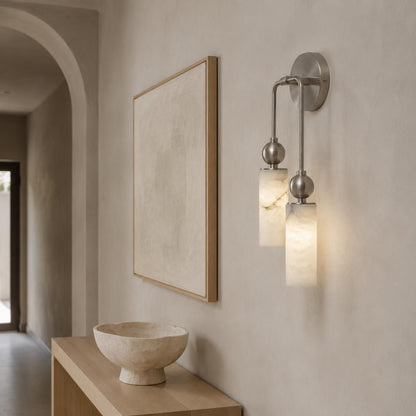 Flush Mount Glass Wall Light Adjustable LED Sconce