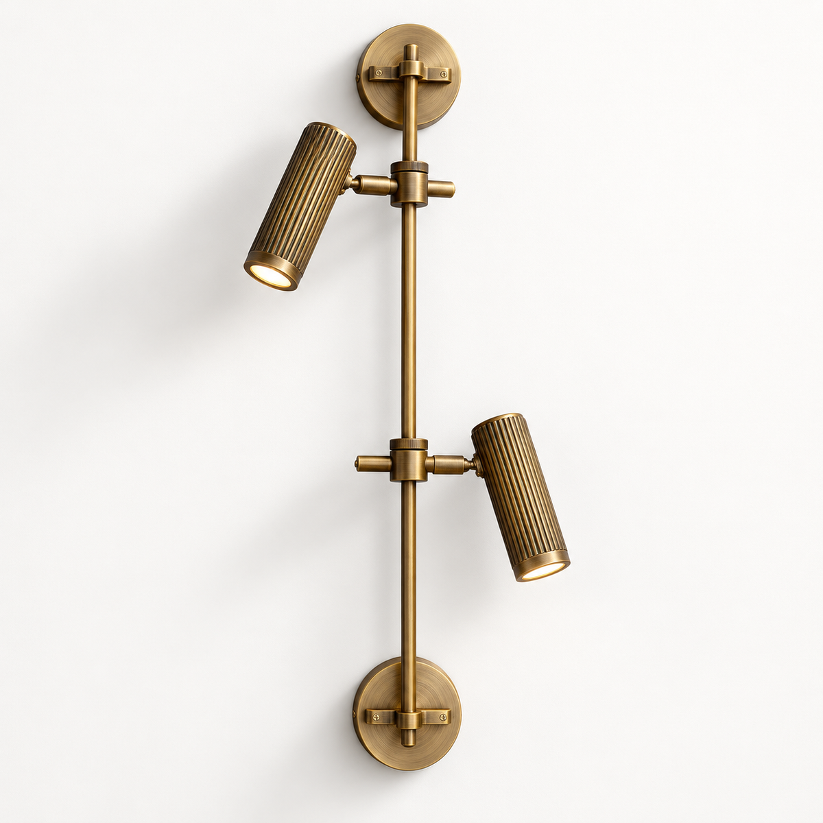 Bronze Rail Wall Light Adjustable Spotlight LED Sconce