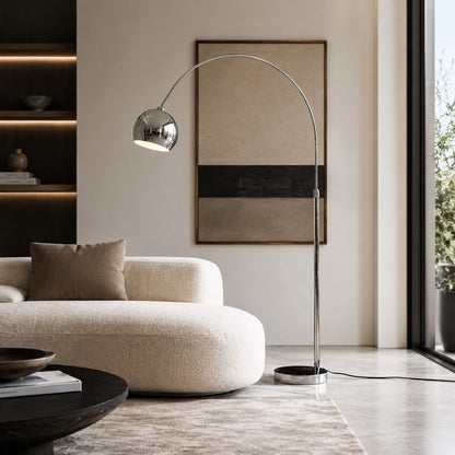 Angler Floor Lamp Matte Black Adjustable LED Metal