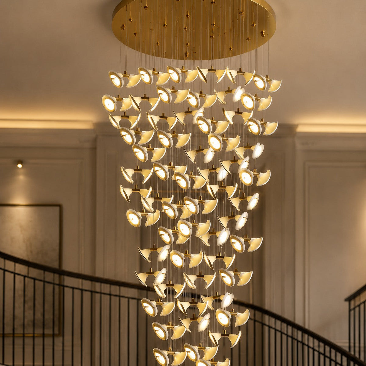 Double Horn Iron Chandelier Ceiling Light LED