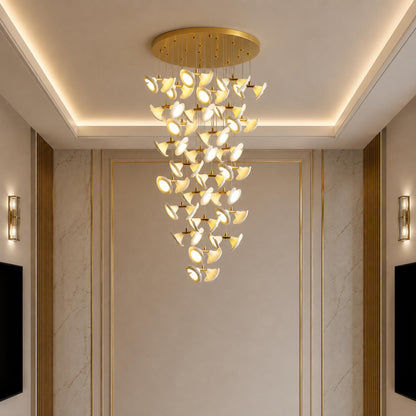 Double Horn Iron Chandelier Ceiling Light LED