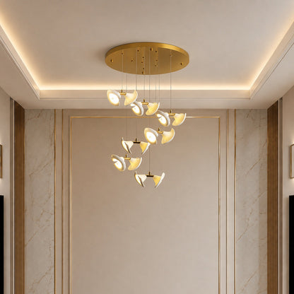 Double Horn Iron Chandelier Ceiling Light LED