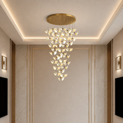 Double Horn Iron Chandelier Ceiling Light LED