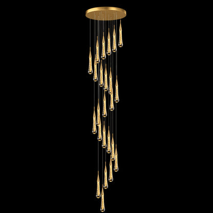 Long Crystal Chandelier Aluminium 1-48 Head LED