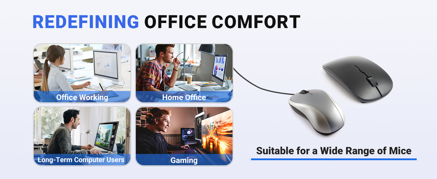 Ergonomic Gliding Mouse Wrist Rest – Palm Support for Office