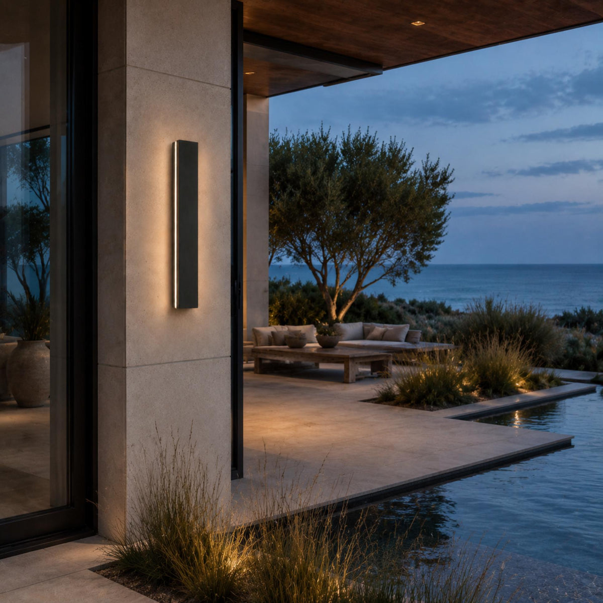 Minimalist Outdoor Wall Light Wall Mounted Aluminum LED