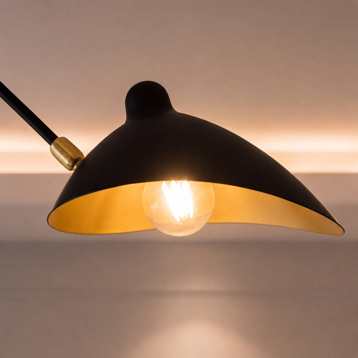Aluminium & Brass Adjustable LED Flush Mount Ceiling Light 3 or 6 Light
