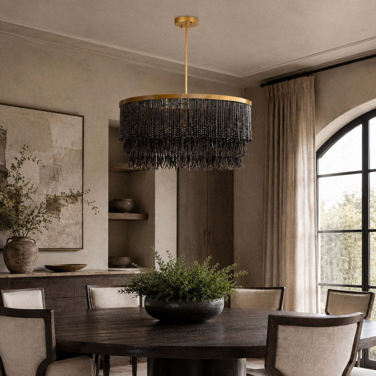 Metal Chandelier Adjustable Hanging LED Light Fixture