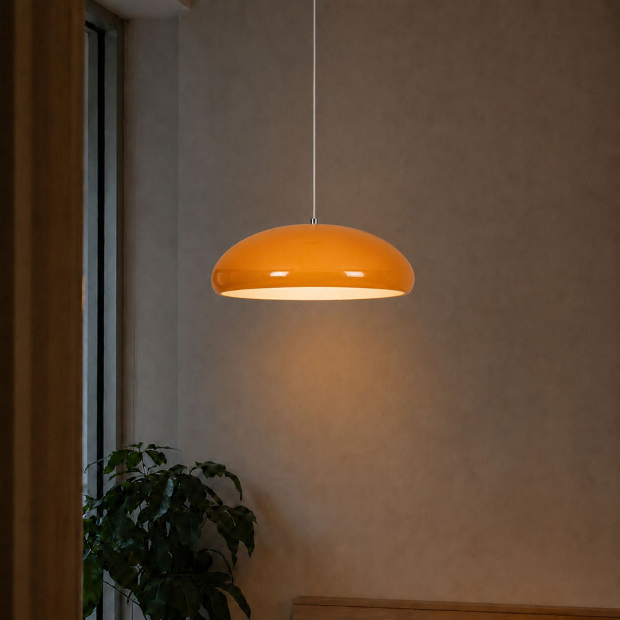 Modern Metal Dome Pendant Light 3-Colour LED Kitchen Dining