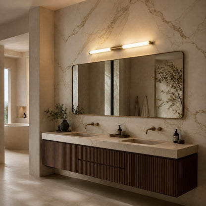 Slim Linear LED Bathroom Wall Light 39–69cm Dimmable 3000–6000K