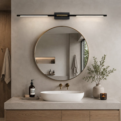 Black & Gold Acrylic LED Vanity Light Bar 60cm & 100cm Bathroom Mirror Light