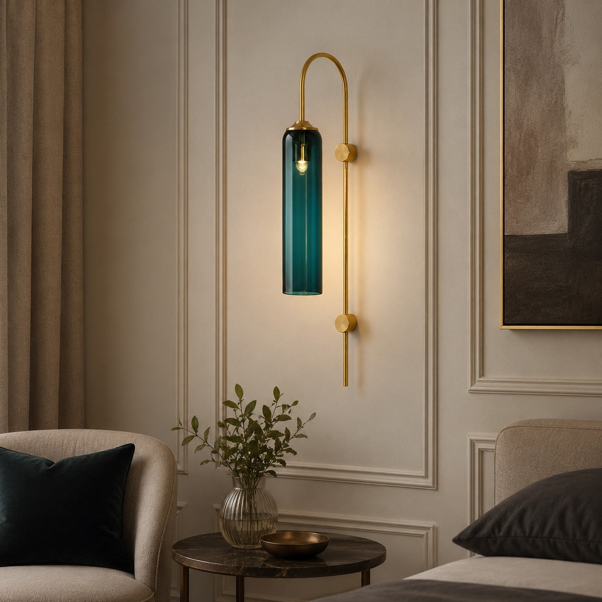 Glass Shade Wall Light Wall Mounted Dimmable LED Sconce