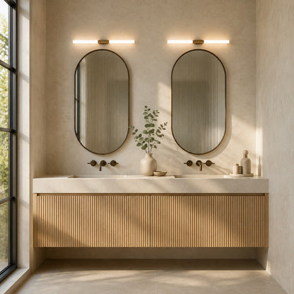 Slim Linear LED Bathroom Wall Light 39–69cm Dimmable 3000–6000K