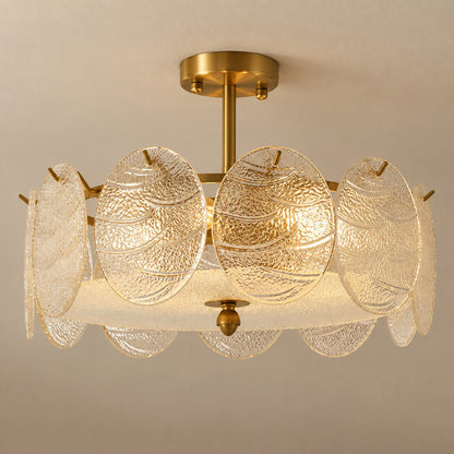 Copper Multi-Head LED Flush Mount Ceiling Light 5 to 8 Light Warm White