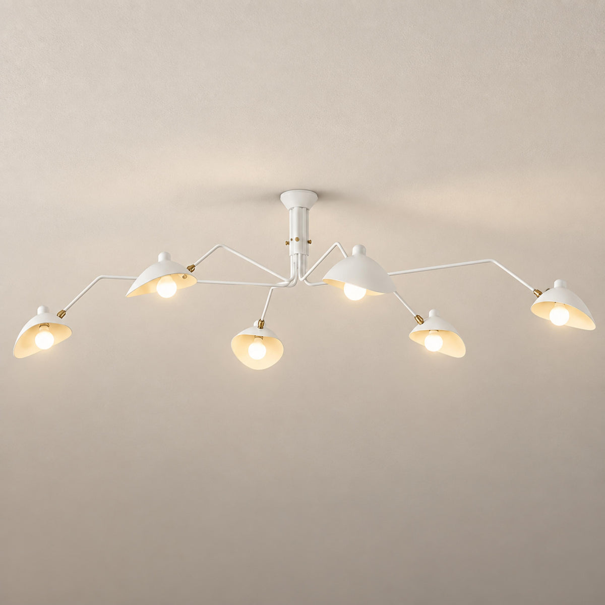 Adjustable Multi-Arm LED Flush Mount Ceiling Light Metal 3 or 6 Light