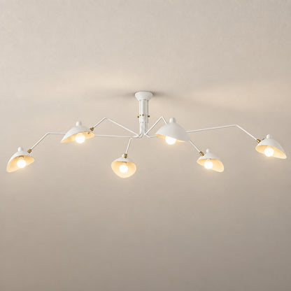 Adjustable Multi-Arm LED Flush Mount Ceiling Light Metal 3 or 6 Light