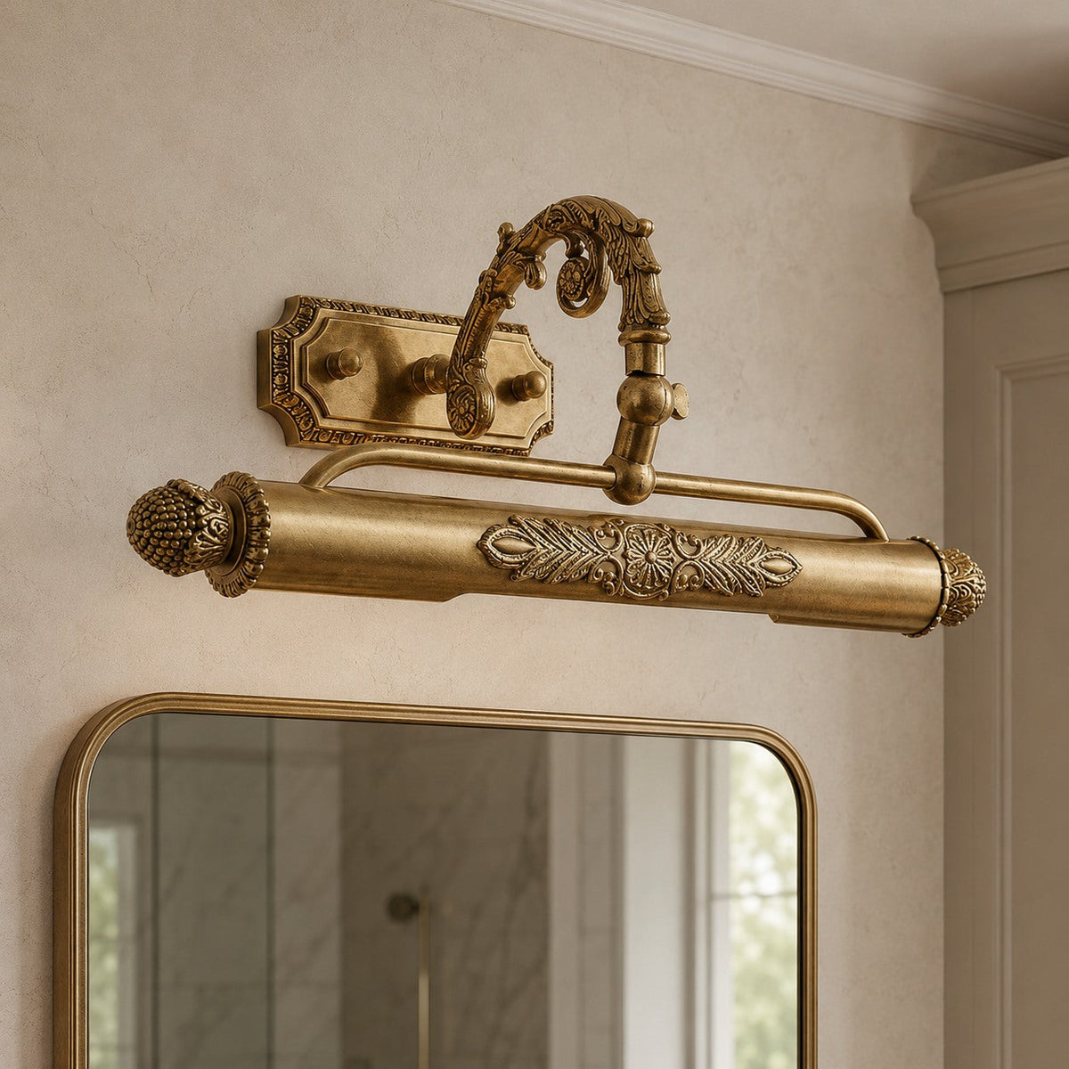 Adjustable Brass LED Wall Sconce 45–76cm Bedside & Living Room Light