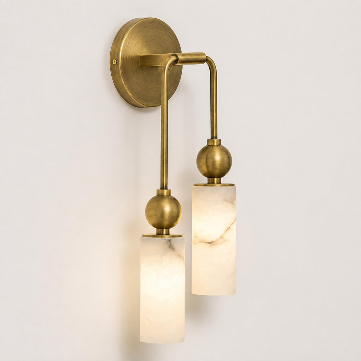 Flush Mount Glass Wall Light Adjustable LED Sconce