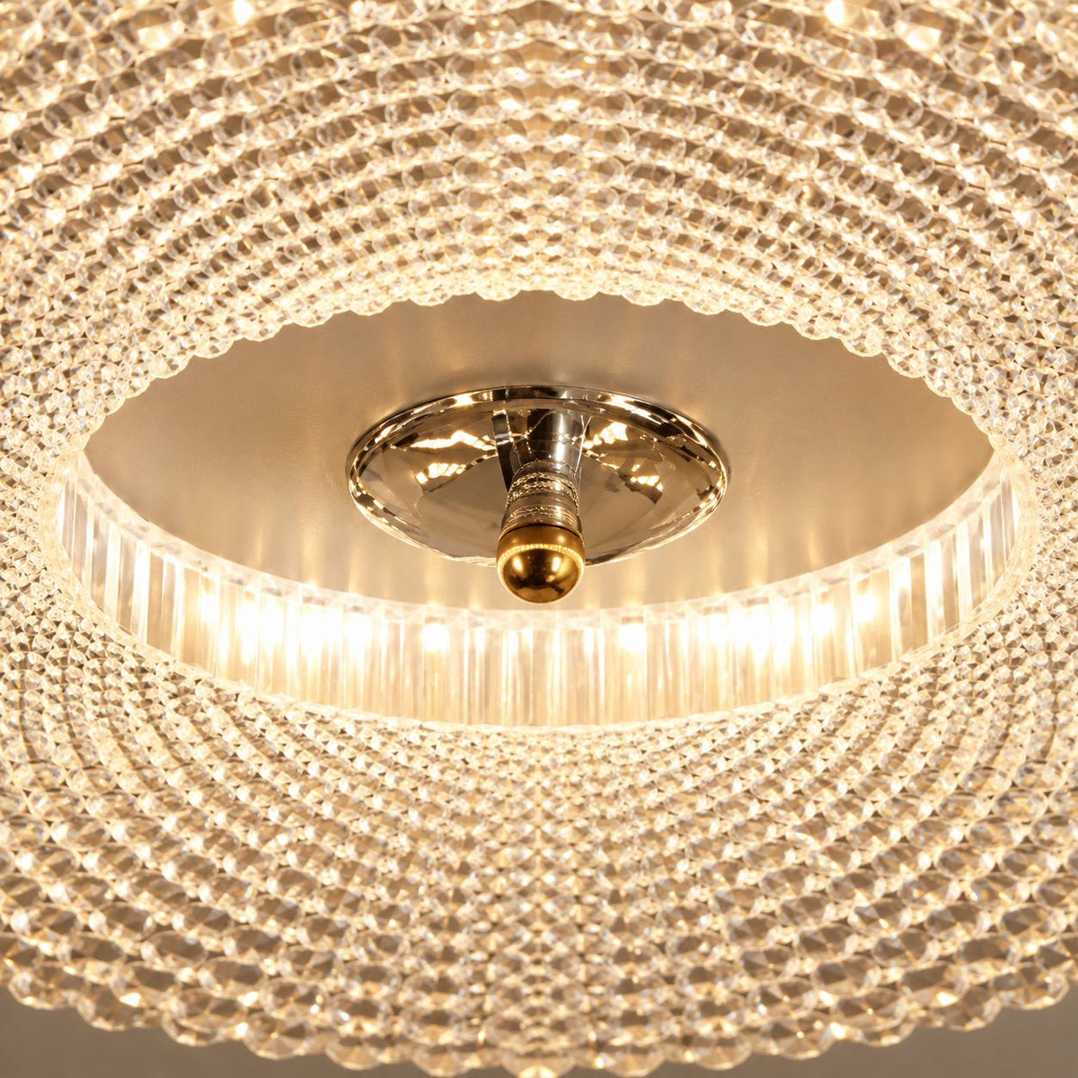 Modern LED Flush Mount Ceiling Light Aluminum Dimmable 12 Inch Diameter Energy Efficient Fixture