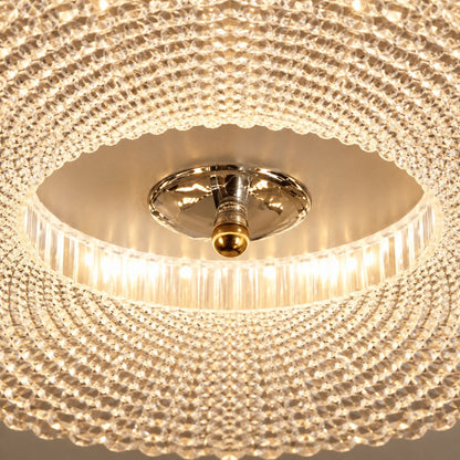 Modern LED Flush Mount Ceiling Light Aluminum Dimmable 12 Inch Diameter Energy Efficient Fixture