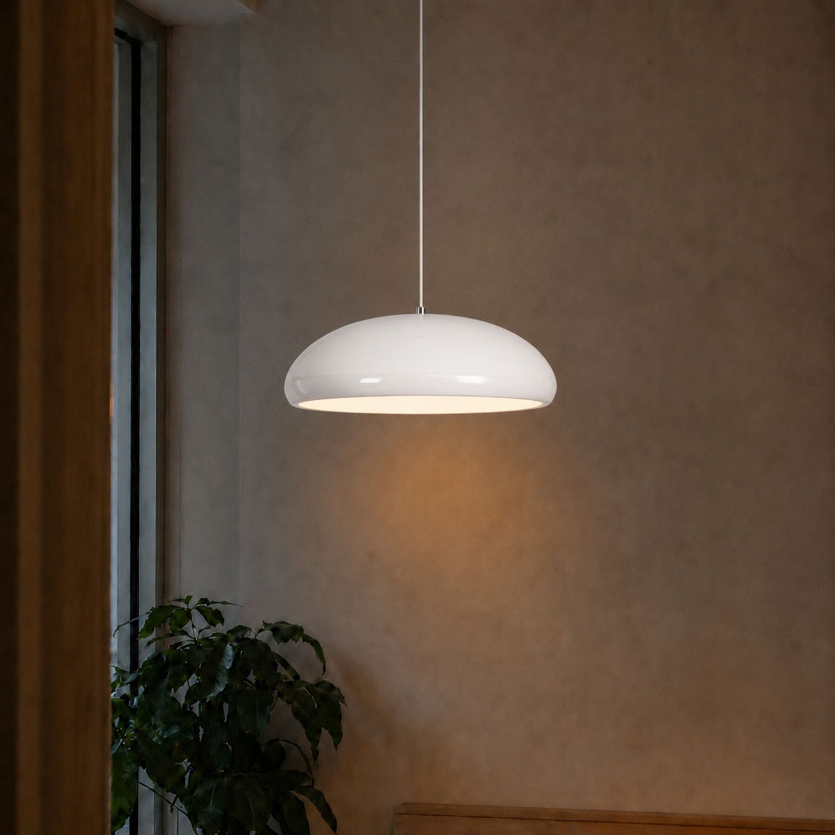 Modern Metal Dome Pendant Light 3-Colour LED Kitchen Dining