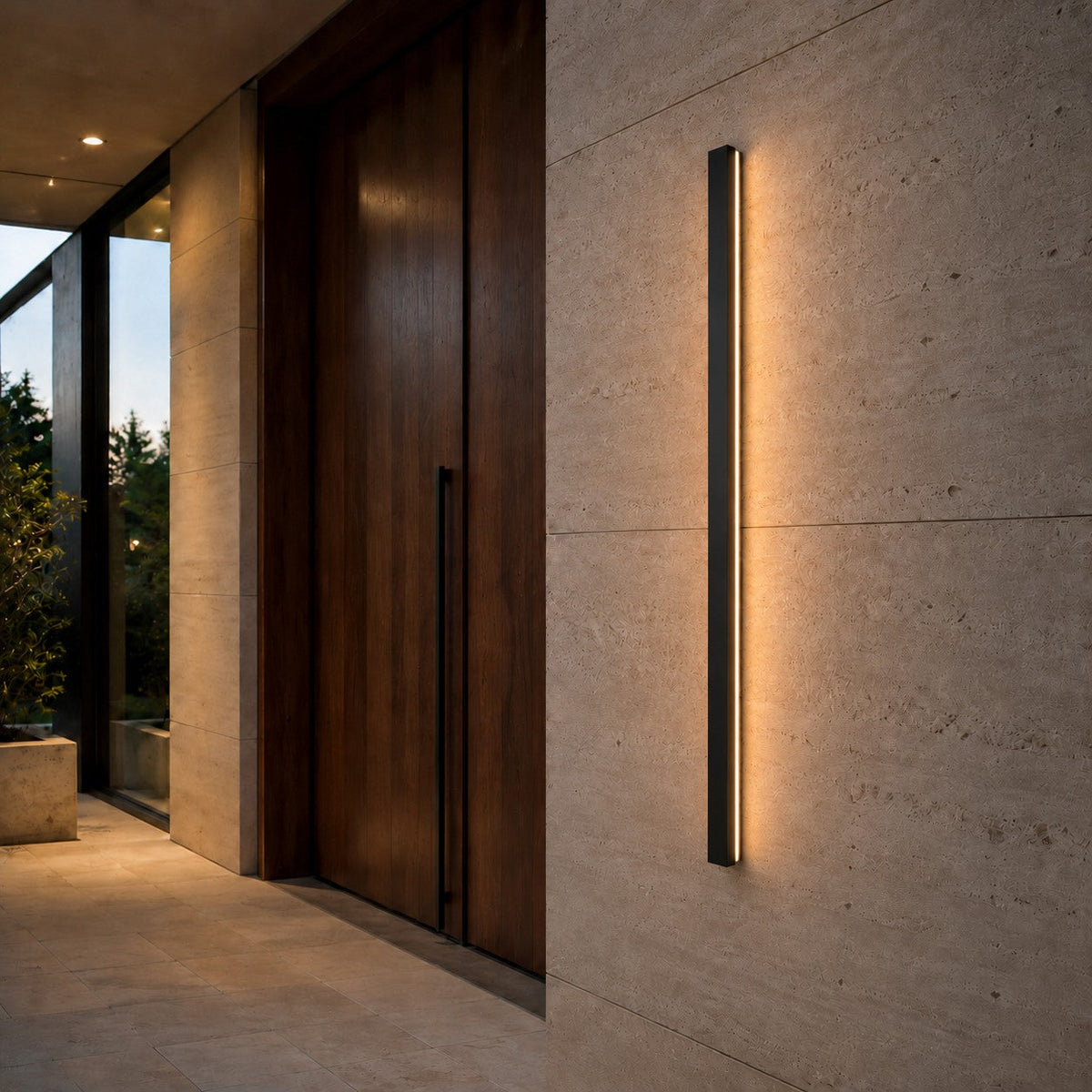 Minimalist Outdoor Wall Light Wall Mounted Aluminum LED