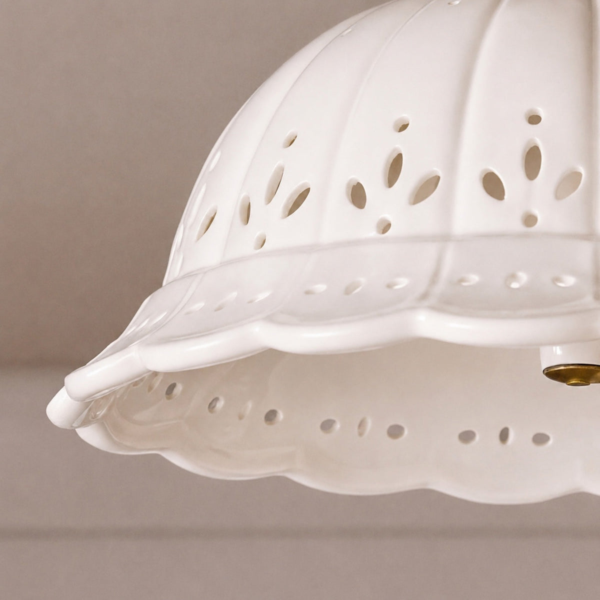 Antique Brass Ceramic LED Flush Mount Ceiling Light E27 Indoor