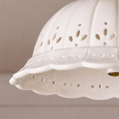 Antique Brass Ceramic LED Flush Mount Ceiling Light E27 Indoor