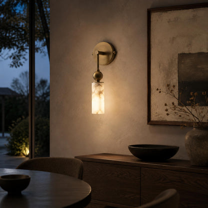 Flush Mount Glass Wall Light Adjustable LED Sconce