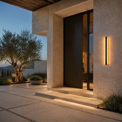 Modern Outdoor Wall Light Black Metal Wall Mounted LED Weatherproof Adjustable