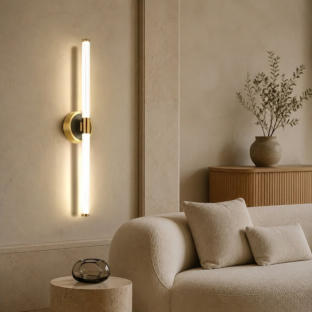 Linear Aluminium & Acrylic LED Wall Light Vertical or Horizontal Vanity Sconce