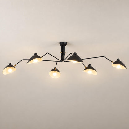 Adjustable Multi-Arm LED Flush Mount Ceiling Light Metal 3 or 6 Light