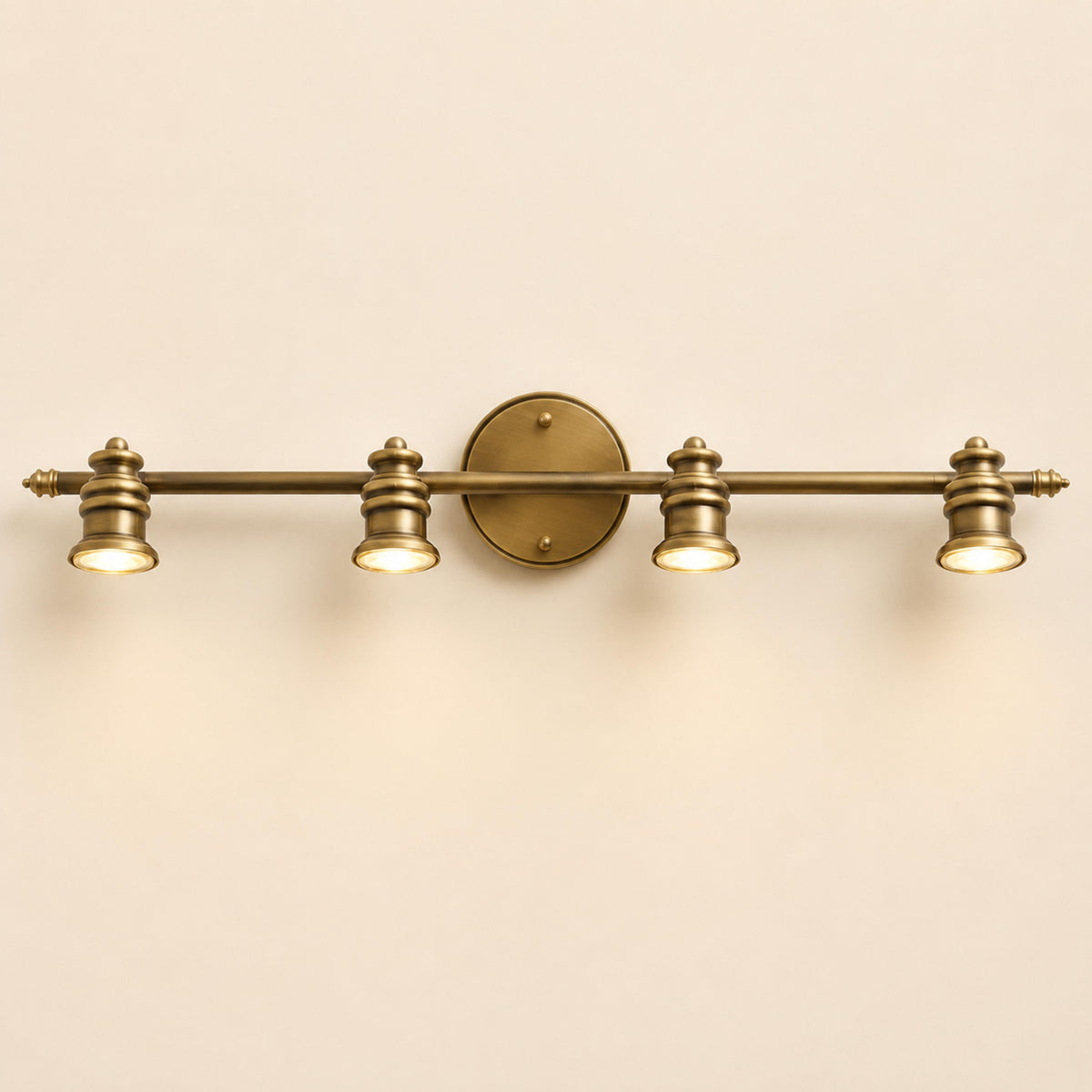 Brass Multi-Head LED Wall Light 1–5 Head Adjustable Dimmable Sconce