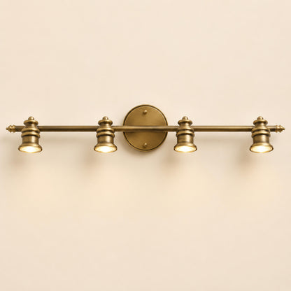 Brass Multi-Head LED Wall Light 1–5 Head Adjustable Dimmable Sconce