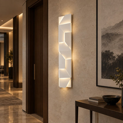 Folded Aluminium Wall Sconce Geometric LED Adjustable