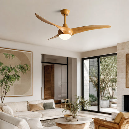 Etched Opal Glass DC Ceiling Fan with LED Light Remote and 132cm Blades