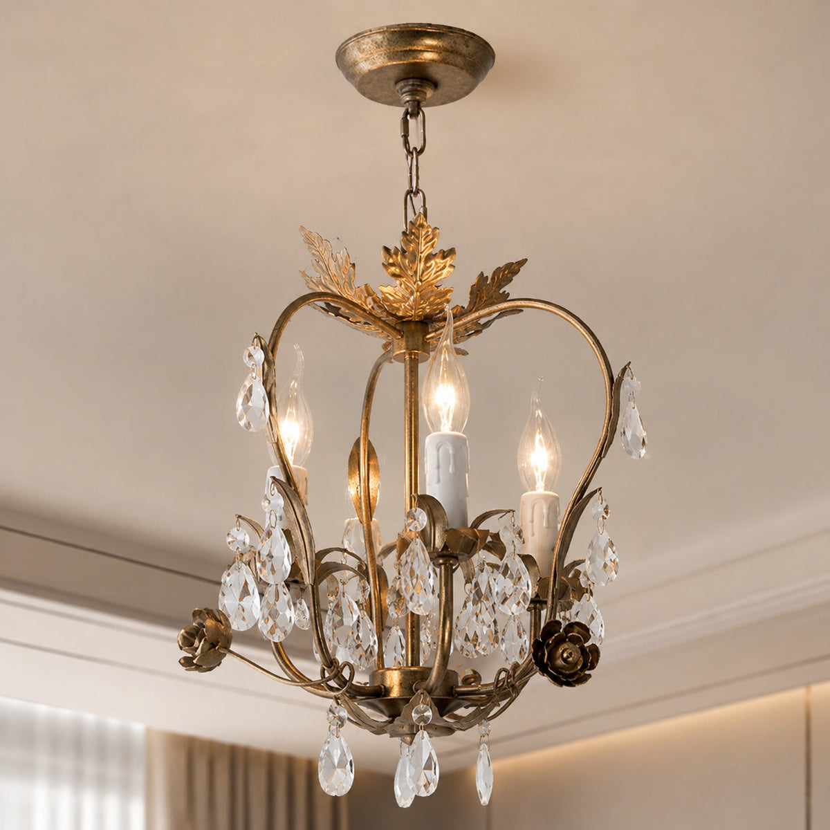 Crystal Chandelier Pendant Light Fixture LED Hanging