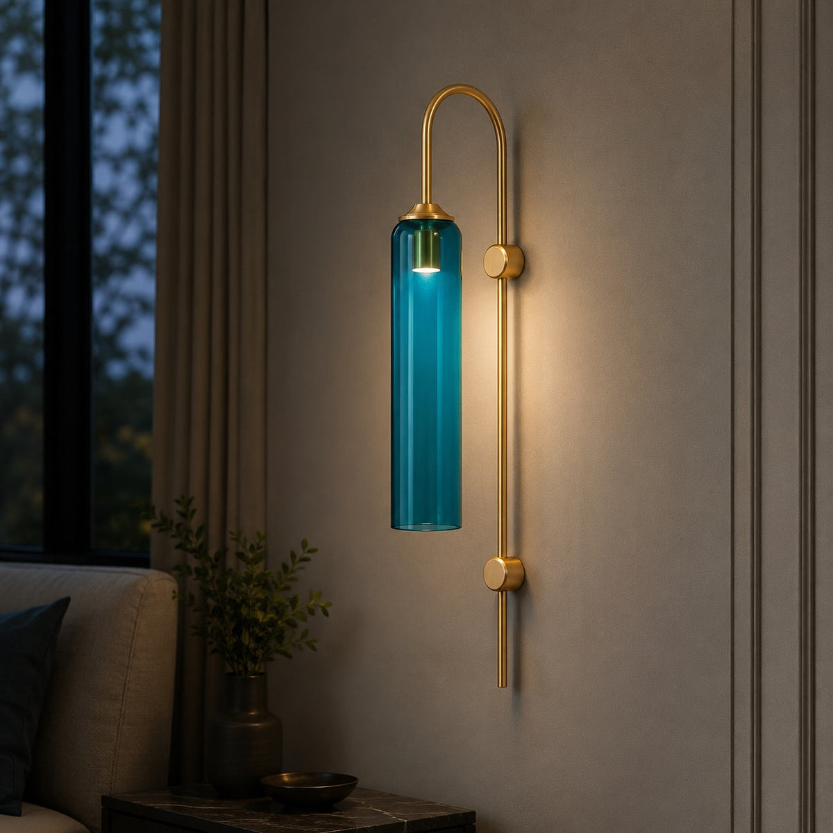 Glass Shade Wall Light Wall Mounted Dimmable LED Sconce