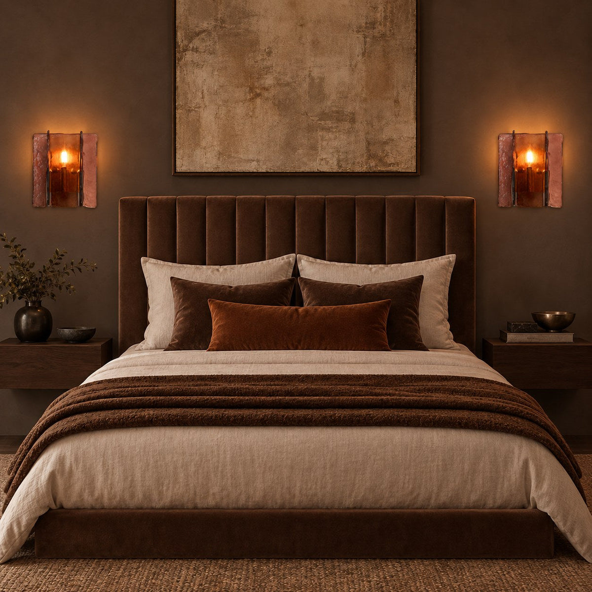 Overlapping Glass Wall Light Gold Metal LED Sconce