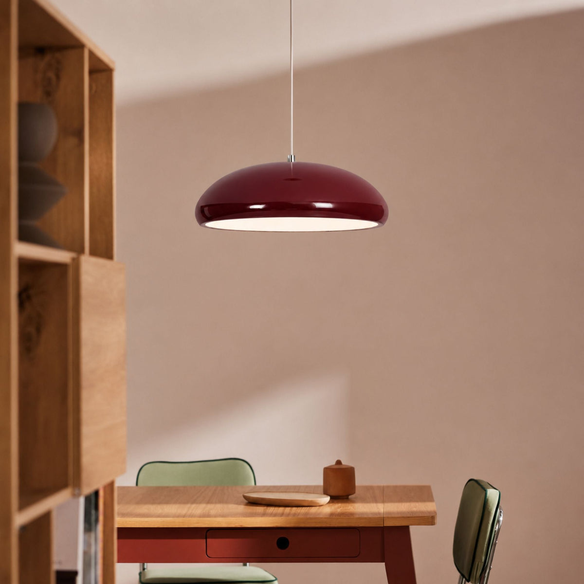 Modern Metal Dome Pendant Light 3-Colour LED Kitchen Dining