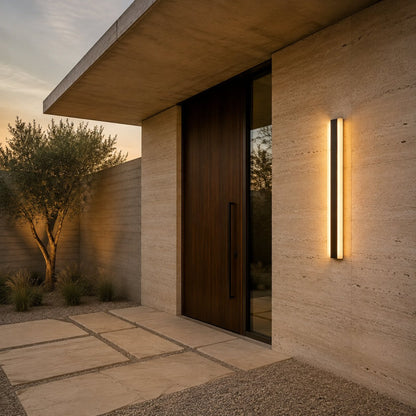 Modern Outdoor Wall Light Black Metal Wall Mounted LED Weatherproof Adjustable