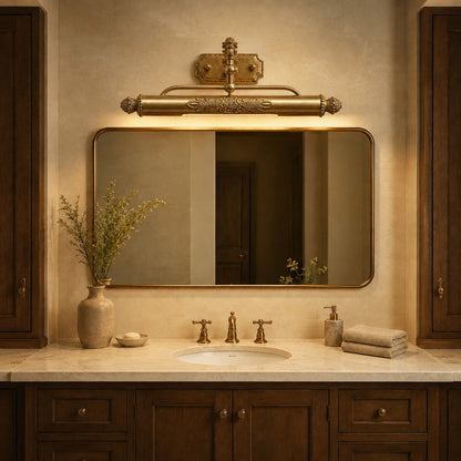 Adjustable Brass LED Wall Sconce 45–76cm Bedside & Living Room Light