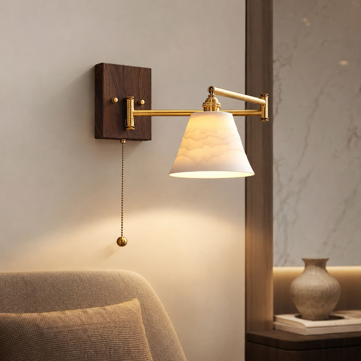 Ceramic Wall Lamp Wall Mounted Dimmable LED Sconce