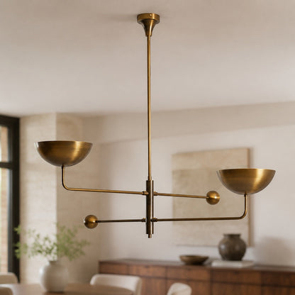 Antique Brass Metal Chandelier 5-Light LED