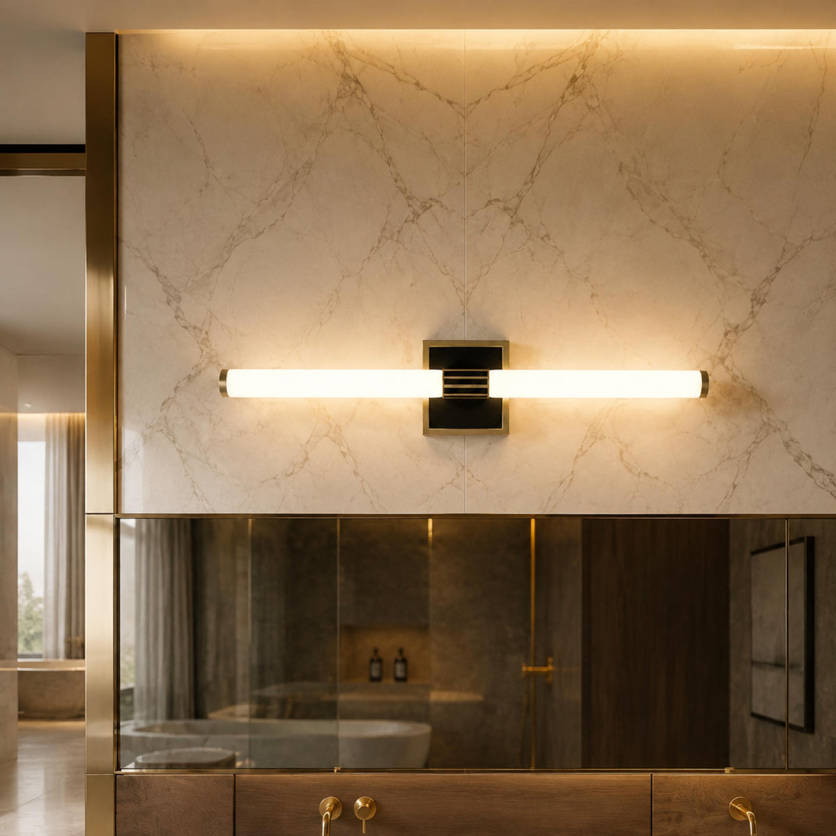 Linear Aluminium & Acrylic LED Wall Light Vertical or Horizontal Vanity Sconce